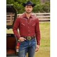 thumbnail image 5 of COOFANDY Men's Western Cowboy Shirt Embroidered Button Down Long Sleeve Shirts, 5 of 6