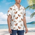 thumbnail image 3 of Fuzoiu Rabbit And Squirrel Print Hawaiian Shirt for Men, Summer Beach Casual Short Sleeve Button Down Shirts, Men’s Beach Summer Shirts with Pocket,X-Large, 3 of 7