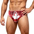 thumbnail image 1 of LLDYYDS Mens Canada Swim Briefs Canadian Maple Leaf Flag Graphic 1st July Patriotic Beach Triangle Bikini Swimwear with Drawstring, 1 of 5
