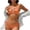 #498-Orange, variant on Women's Stylish Solid Color Open Back Separable Bikini Set Beach Wave Style