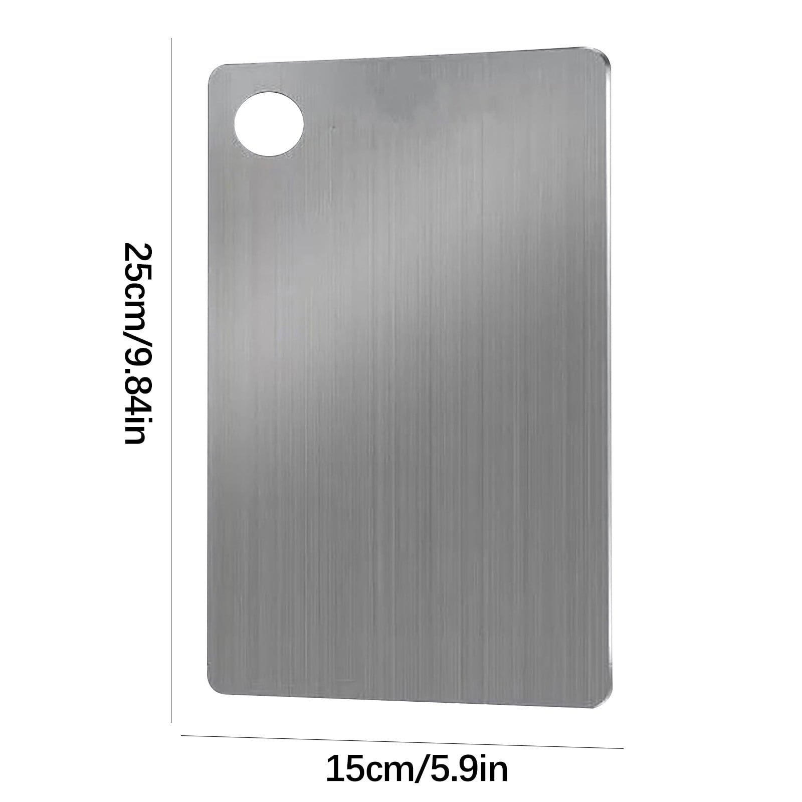 Hometravel Double Sided Stainless Steel Cutting Board, 1mm Thick Chopping Mat with Hanging Hole, Kitchen Prep Surface for Meat, Vegetables, Fruit