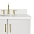 thumbnail image 5 of Ariel Taylor 43 In. Right Offset Oval Sink Vanity With White Quartz Countertop In White, 5 of 11