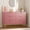pink, variant on TEQIN Dresser for Bedroom,Modern Dressers For Bedroom,6 Drawer Double Dresser with Gold Handles,Long Storage Organizer for Closet,Large Chest of Drawers for Living Room,Hallway,Entryway