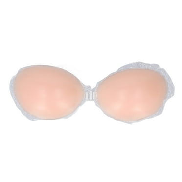 Silicone Breast Pad Strapless Women Nipple Covers Waterproof Reusable Chest Gathering Pasties Skin Color B Cup