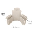 thumbnail image 3 of Almohada lumbar ergonómica para cama: cojín suave y transpirable para el apoyo de la espalda, ideal para sentarse, leer o ver la televisión. Cabecero ortopédico con núcleo extraíble para usar en el d, 3 of 6