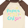 thumbnail image 4 of Inktastic Papa's Little Girl with Hearts Flower and Butterfly Girls Long Sleeve Baby Bodysuit, 4 of 5