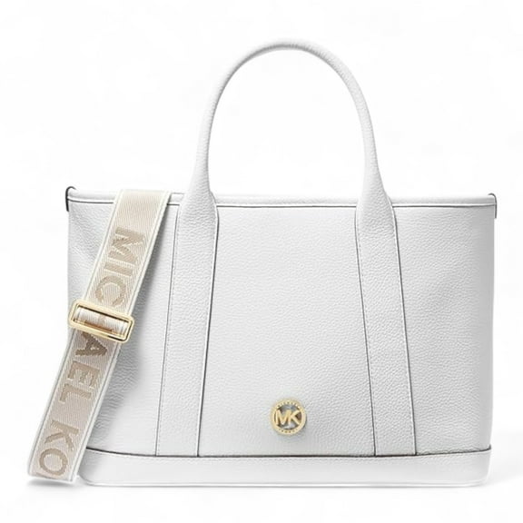 Michael Kors Luisa Medium Satchel, Optic White