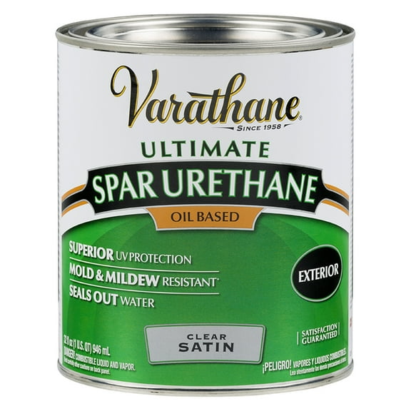 4-Pack of 1 qt Rust-Oleum 9341 Clear Varathane Oil-Based Spar Urethane, Satin
