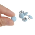 thumbnail image 4 of Uxcell 20pcs 16L Fabric Cloth Covered Button 10mm Metal Shank Round Sewing Buttons for Suits Dress Blouses, Blue, 4 of 5