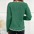 thumbnail image 5 of Lixiuxyad Chandail Mignon à Col en V pour Femmes Vert, 5 of 5