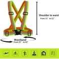 thumbnail image 2 of 10 Pack Hi Vis Safety Vests - Adjustable Bright Neon Color High Visibility Reflective Safety Straps Gear for Traffic Control, Running, Cycling, 2 of 9