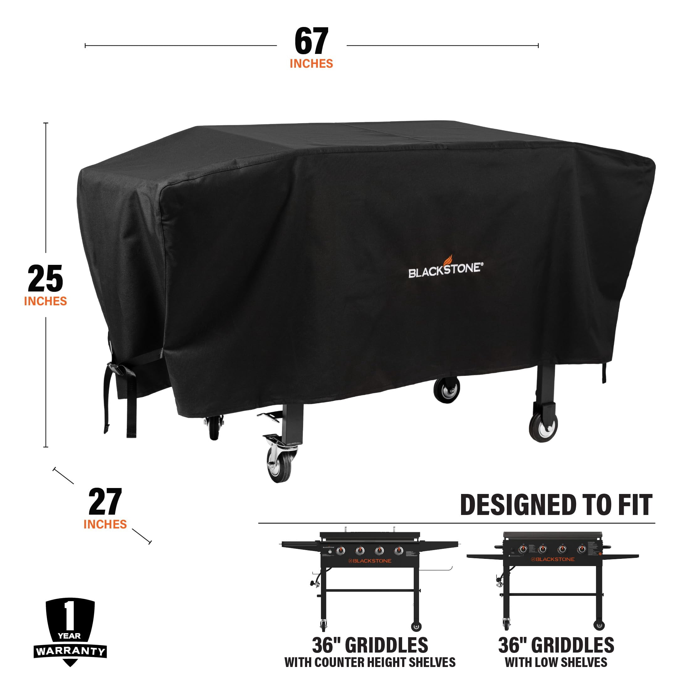 Blackstone 36 Inch Griddle Cover Water Resistant 600d Polyester Heavy Duty Flat Top 36" Gas Grill Exclusively For Cooking Station