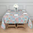 thumbnail image 3 of Pioneer Flower Floral Print Pattern Square Tablecloth, Waterproof Wipeable Spillproof Washable Table Cover for Home Kitchen Party Decor, 60"x60", 3 of 6