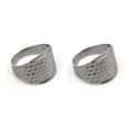 thumbnail image 4 of sweethay Anillos de tejer, dedal de protección para los dedos, herramientas de ganchillo de Metal portátiles especialmente diseñadas para manualidades Anillo de plata 2piezas sweethay CBP366046, 4 of 5