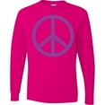 thumbnail image 3 of Inktastic Purple Peace Sign Long Sleeve T-Shirt, 3 of 5
