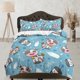 thumbnail image 1 of Ropa de cama de vaca azul, funda de edredón y funda de almohada, ropa de cama con cremallera, dormitorio, 1 of 4