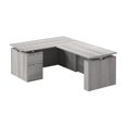 thumbnail image 1 of Stratus 60W Standing L Desk with File Cabinet in Platinum Gray - Engineered Wood, 1 of 8