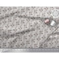 thumbnail image 3 of Soimoi Gray Poly Georgette Fabric Stripe & Flower Printed Craft Fabric by the Yard 42 Inch Wide, 3 of 3