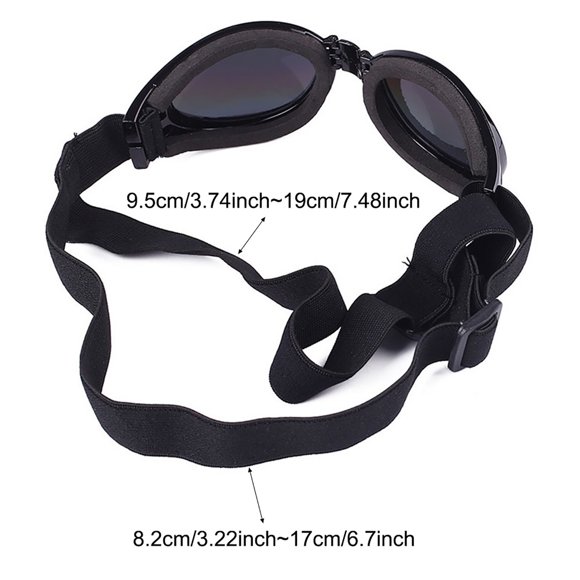 Dog Sunglasses Small Dog Polarized Sunglasses Wind Proof Pet Goggles Adjustable Folding Glasses Elastic Band Suitable For Outdoor Camping Trip Photography