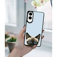 thumbnail image 5 of WIRESTER Shockproof Soft Rubber Cover Case for Samsung Galaxy S25 Edge 6.7 inch 2025, Siamese Kitten Cat On Pale Aqua Background, 5 of 5