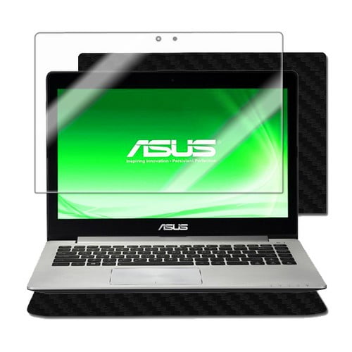 Skinomi Carbon Fiber Black Laptop Skin+Screen Protector Cover for Dell XPS 12