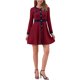 thumbnail image 2 of Vestido A-Line Elegante de Cuello Redondo con Botones de Houndstooth para Mujeres INSPIRE CHIC XL 1, 2 of 6