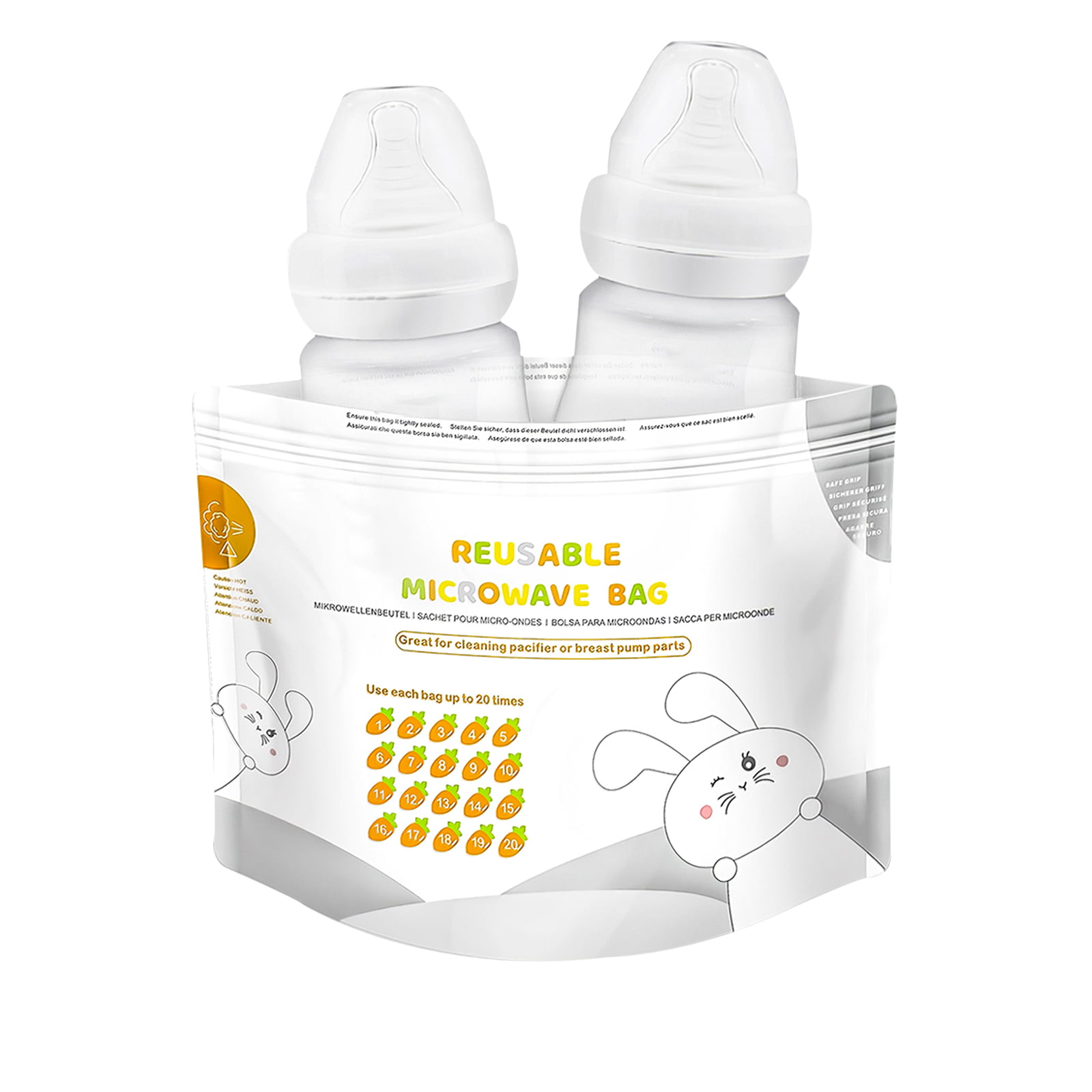 Lightweight Plastic Microwave Steam Sterilizer For Baby Feeding Bottles BPA Free 