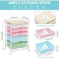 thumbnail image 3 of Utility Cart with 5 Drawers,Storage Drawer Cart with Wooden Tabletop and Lockable Wheels,Craft Storage Trolley Cart,5-Tier Rolling Utility Cart on Wheels,Rainbow, 3 of 17