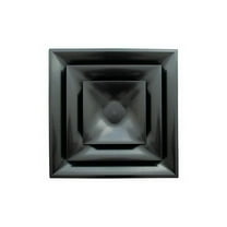 American Louver 10 in Square 3 Cone Diffuser, Black STR-C-10BK
