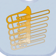 thumbnail image 4 of Inktastic Trombone Line Boys or Girls Baby Bib, 4 of 4