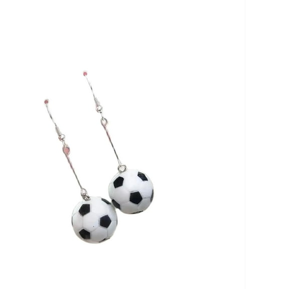 Sporty Style Basketball Dangle Earrings Sweet Statement Soccer Earrings Unique Sports Game Ball Earrings for Women Gifts Jewelry