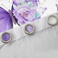 thumbnail image 4 of jejeloiu Chic Butterflies Blackout Curtains Set of 2 (38x54 Each),Rustic Flower Floral Curtains and Drapes,Purple White Living Room Curtains For Kids,Luxury Bedroom Decor, 4 of 6