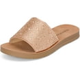 thumbnail image 2 of Chariot & Co - Space: Womens Rhinestone Strap Platform Glitter Sandal Slides (Dark Penny,5.5), 2 of 5