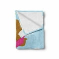 thumbnail image 2 of Circus Soft Flannel Fleece Throw Blanket, Happy Balerina Hippo Juggling on Tightrope with Wheel Stunt Performance Cartoon, Cozy Plush for Indoor and Outdoor Use, 60" x 80", Multicolor, by Ambesonne, 2 of 6