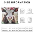 thumbnail image 5 of SHANXI Just A Girl Who Lovers Cows Floral Throw Pillow Case Leopard Print Floral Dairy Cow Decorative Cushion Cover 24x24in, 5 of 5