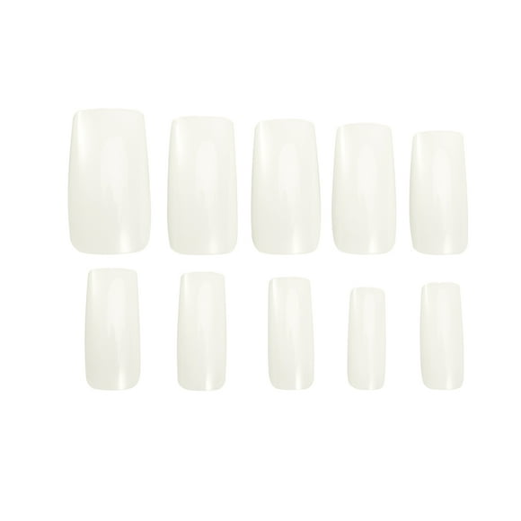 500pcs Estilo natural Uñas postizas Color natural Artificial Cubierta completa Puntas de uñas postizas