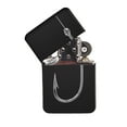 thumbnail image 1 of KuzmarK Black Windproof Flip Top Lighter -  Fishing Hook String, 1 of 1