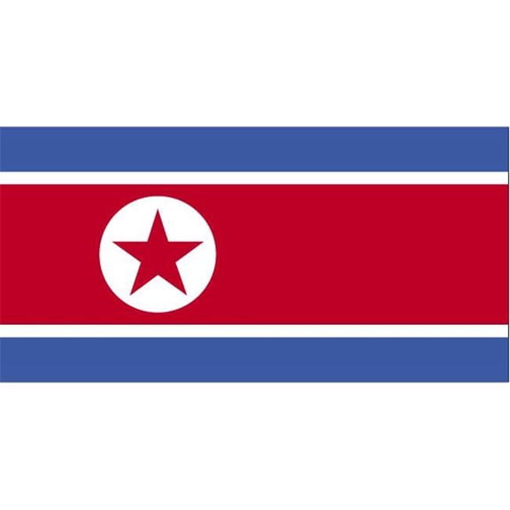 Annin Flagmakers 221499 5 ft. X 8 ft. Nyl-Glo North Korea Flag