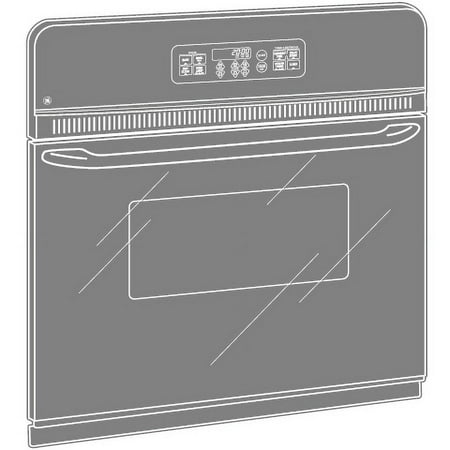 GE - 24" Built-In Single Electric Wall Oven - Black on Black