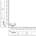 thumbnail image 6 of AFFY Princess & Round Cut White Natural Diamond Heart Bridal Ring Set In 10k Rose Gold (0.4 cttw) Ring Size-13, 6 of 7