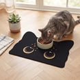 thumbnail image 2 of Cat Shaped Pet Food Mat for Floors, Cute Animal Prints Feeding Mats Non-Slip Floors Absorbent, for Cats Dogs Bowl and Water Dispenser A, 2 of 6