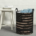 thumbnail image 5 of Goofa American Flag with Desert Camouflage Printed Circular Hamper,Laundry Basket with Handles,Storage Baskets Foldable,Large Capacity Laundry Hamper-Small, 5 of 8