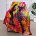 thumbnail image 2 of Colorful Penguin Family Flannel Blanket,Artistic Wildlife Painting Print Soft Lightweight Throw Blankets Gifts for Women Animal Lovers,50" x 60" Perfect for Couch Bed Home Travel Decor, 2 of 8