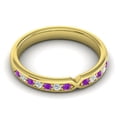 thumbnail image 3 of 0.30 Carat Beautiful Round Cut Natural Diamond Amethyst Gemstone Proposal Eternity Band for her Solid 14K Yellow Gold Size 11.5 by Diamond-Capitals, 3 of 8