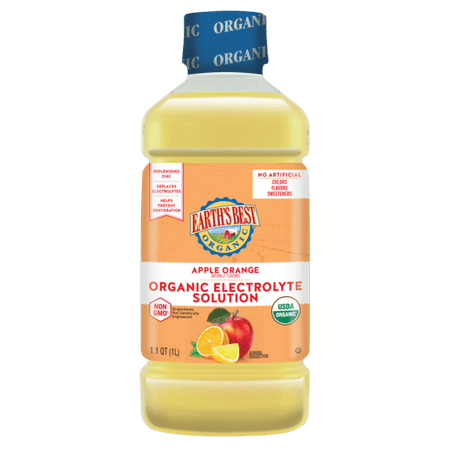 Earth's Best Organic Electrolyte Solution, Apple Orange, 1 Liter (Pack Of (Best Form Of Electrolytes)