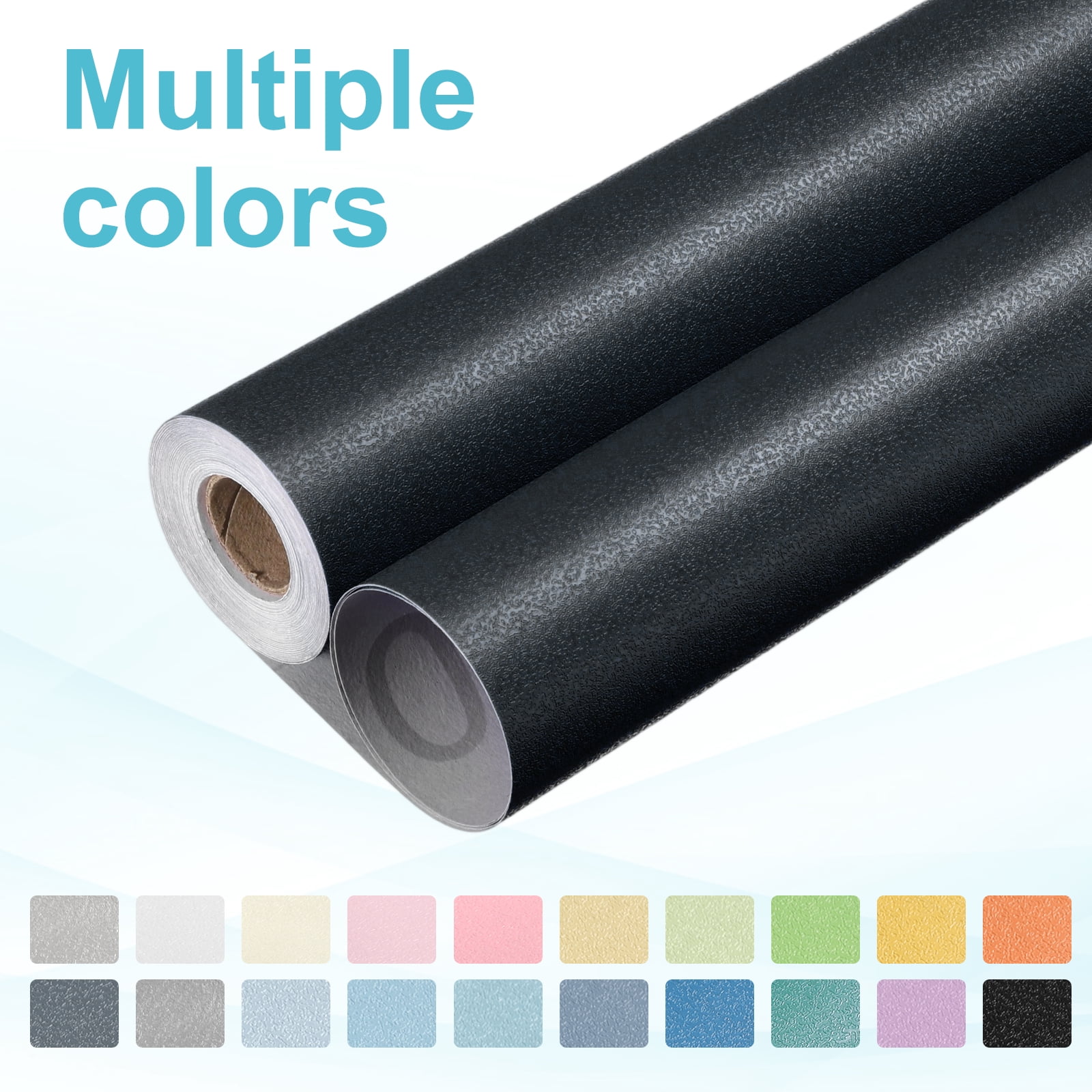 Uxcell Peel and Stick Wallpaper 22" x 394" Waterproof Frosted Wall Paper Black