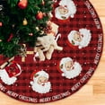 thumbnail image 4 of Christmas Tree Skirt Red Faux Fur Classic Pattern Tree Skirt Soft Plush Tree Mat Furry Xmas Tree Base Cover for Winter Holiday Party Home Christmas Decoration 59.06x59.06inch, 4 of 7