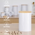 thumbnail image 2 of Yangbaga Galvanized Bamboo Latex-Free Natural Rubber Modern Food Storage Canisters, Set of 6, 2 of 6