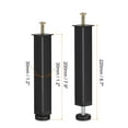 thumbnail image 2 of Uxcell 1 Paquete Piernas de Soporte para Marco de Cama Ajustables en Altura (200mm-235mm/7.9"-9.3"), Negro, 2 of 5