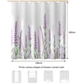 thumbnail image 6 of MIZHONA Lavender Floral Shower Curtain,Rustic Purple Flower Bathroom Curtain 60x72 Inch, 6 of 8